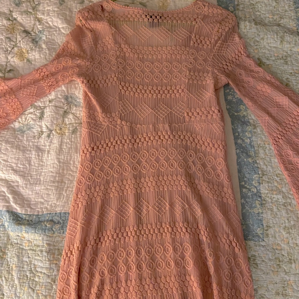 Groovy vintage style pink dress ☮️ ✌🏽